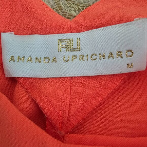 Amanda Uprichard Women's Dress M Coral Orange Sleeveless Revolve Cocktail - Picture 6 of 7